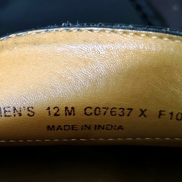 VTG Mens Cole Haan Size 12 Color Black Pinch Cup Penny Loafer